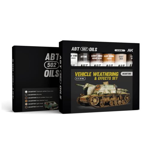 AK Interactive VEHICLE WEATHERING & EFFECTS SET - ABT 502 OILS (AKABT302)