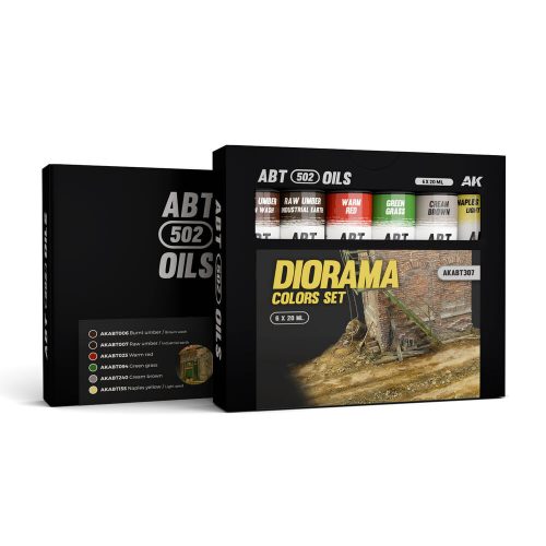 AK Interactive DIORAMA COLORS SET - ABT 502 OILS (AKABT307)