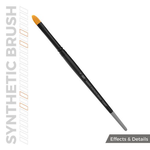 AK Interactive AK SYNTHETIC BRUSH - FILBERT 4  (AKB015)