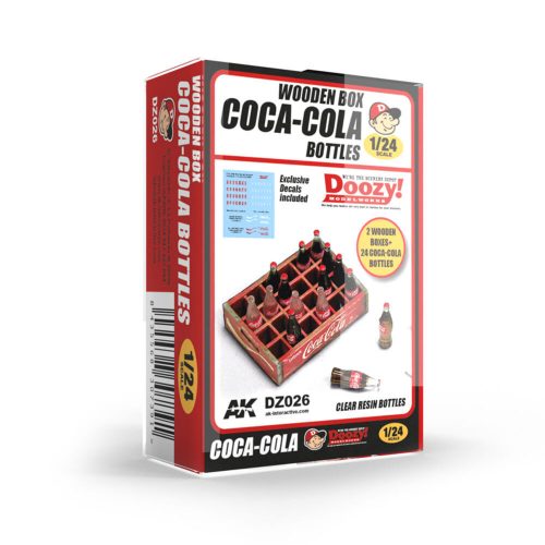 AK Interactive 1940-1980's WOODEN BOX COCA-COLA BOTTLES (DZ026)