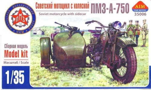 AIM -Fan Modell PMZ-A-750 Soviet motorcycle with sidecar 1:35 (AIM35006)