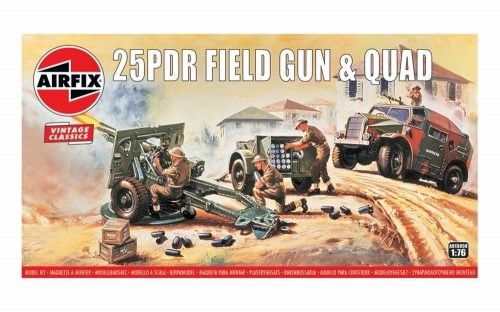 Airfix 25pdr Field Gun & Quad, Vintage Classics 1:76 (A01305V)