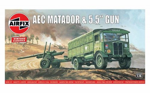 Airfix AEC Matador & 5.5inch Gun,Vintage Classics 1:76 (A01314V)