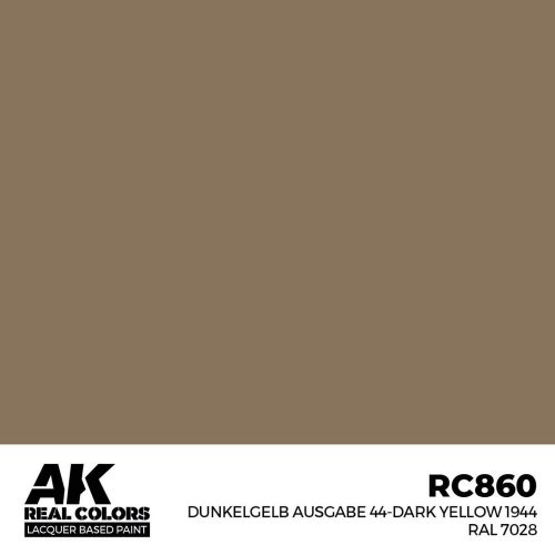 AK Interactive Dunkelgelb Ausgabe 44-Dark Yellow 1944 RAL 7028 Real Color 17 ml (RC860)