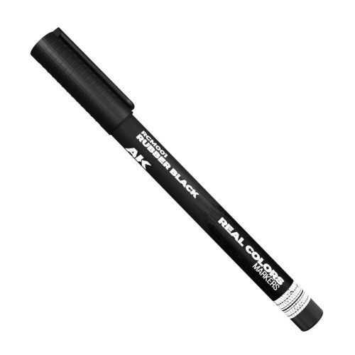 AK Interactive RUBBER BLACK Real Colors Marker (RCM001)