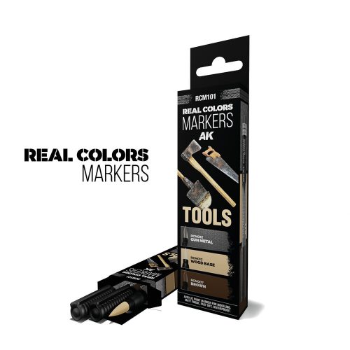 AK Interactive TOOLS - SET 3 REAL COLORS MARKERS (RCM101)