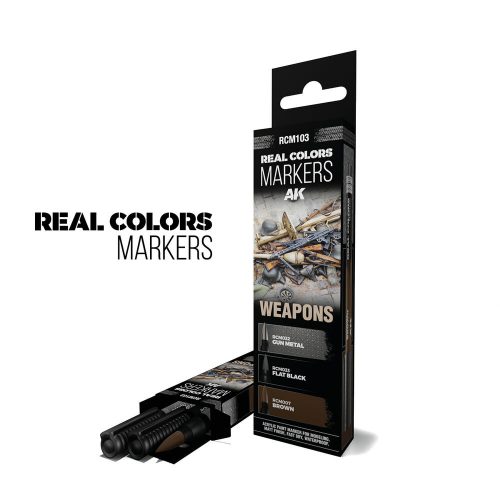 AK Interactive WEAPONS - SET 3 REAL COLORS MARKERS (RCM103)