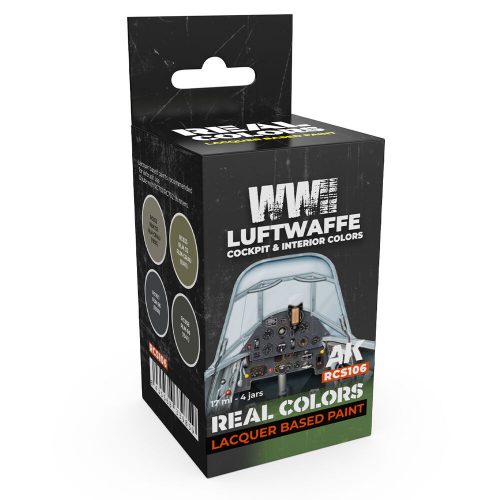 AK Interactive WWII Luftwaffe Cockpit & Interior Colors SET (RCS106)