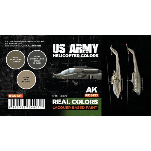 AK Interactive US Army Helicopter Colors SET (RCS121)