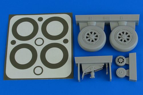 Aires A1H Skyraider wheels & paint masks for Trumpeter 1:32 (2227)