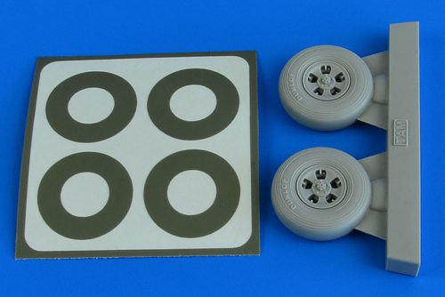 Aires Spitfire Mk.IX wheels (5-spoke) & paint masks f.Tamiya 1:32 (2228)