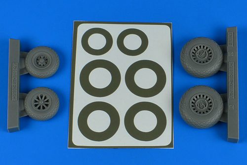 Aires A-26B/C (B-26B/C) Invader wheels & paint masks early - diamond pattern for ICM 1:48 (4847)