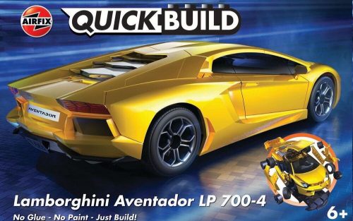 Airfix QUICKBUILD Lamborghini Aventador - Yellow  (J6026)