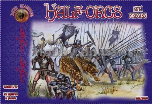 ALLIANCE Half-Orcs pikemen, set 1 1:72 (ALL72015)