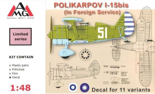 AMG Polikarpov I-15bis (in Foreign service) 1:48 (AMG48313)