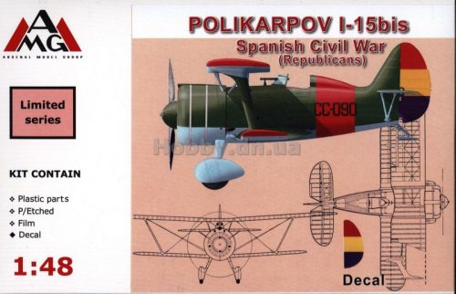 AMG Polikarpov I-15 bis Spanish Civil War (Republicans) 1:48 (AMG48327)