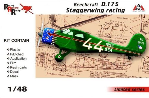 AMG Beechcraft D.17S Staggerwing racing 1:48 (AMG48503)