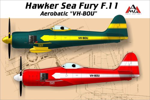 AMG Sea Fury F.11 Aerobatic VH-BOU (plast,pe,dec,resin,mask) 1:48 (AMG48512)