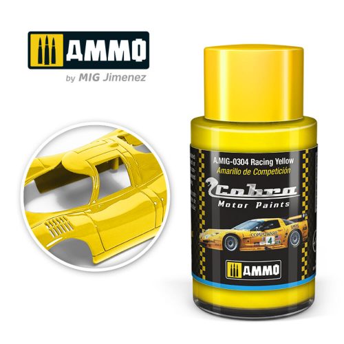 AMMO COBRA MOTOR Racing Yellow Acrylic Paint 30 ml (A.MIG-0304)