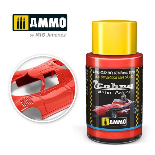 AMMO COBRA MOTOR 50's 60's Rosso Corsa Acrylic Paint 30 ml (A.MIG-0312)