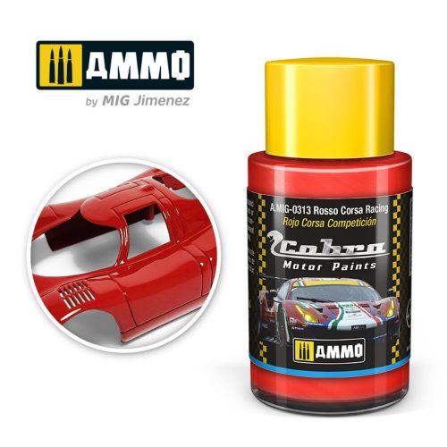 AMMO COBRA MOTOR Rosso Corsa Racing Acrylic Paint 30 ml (A.MIG-0313)