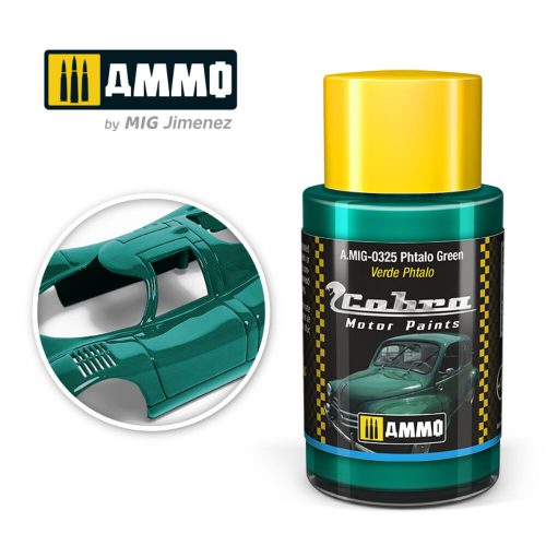 AMMO COBRA MOTOR Phtalo green Acrylic Paint 30 ml (A.MIG-0325)