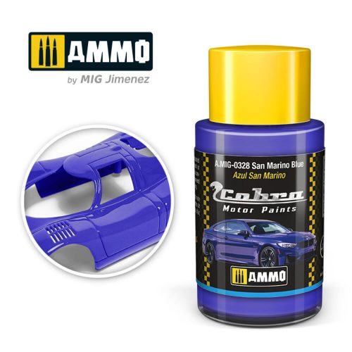 AMMO COBRA MOTOR San Marino Blue Acrylic Paint 30 ml (A.MIG-0328)