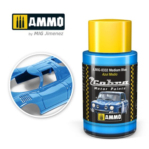 AMMO COBRA MOTOR Medium Blue Acrylic Paint 30 ml (A.MIG-0332)