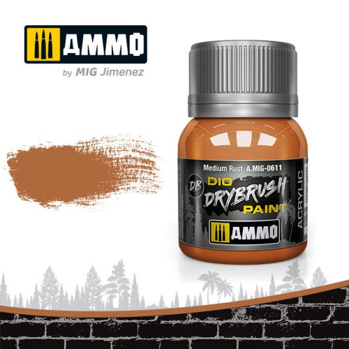 AMMO DRYBRUSH Medium Rust 40 ml (A.MIG-0611)