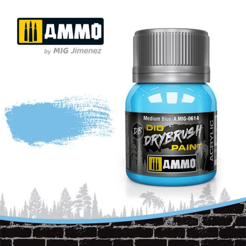 AMMO DRYBRUSH Medium Blue 40 ml (A.MIG-0614)