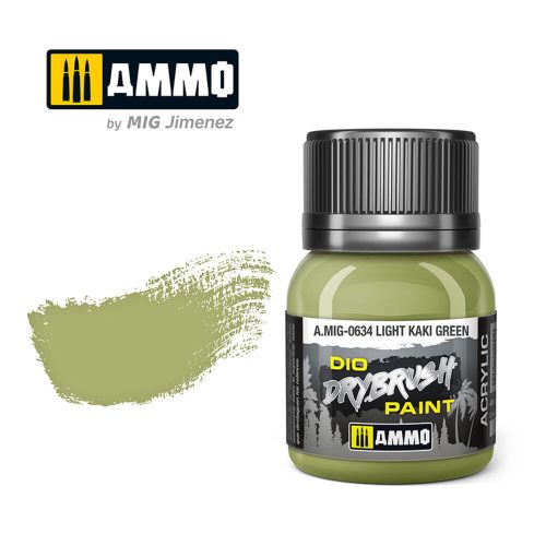 AMMO DRYBRUSH Light Khaki Green  40 ml (A.MIG-0634)