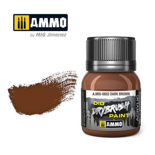 AMMO DRYBRUSH Dark Brown 40 ml (A.MIG-0652)