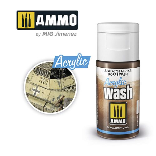 AMMO ACRYLIC WASH Afrika Korps Wash 15 ml (A.MIG-0701)