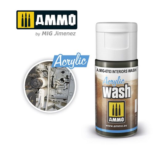 AMMO ACRYLIC WASH Interiors Wash 15 ml (A.MIG-0703)