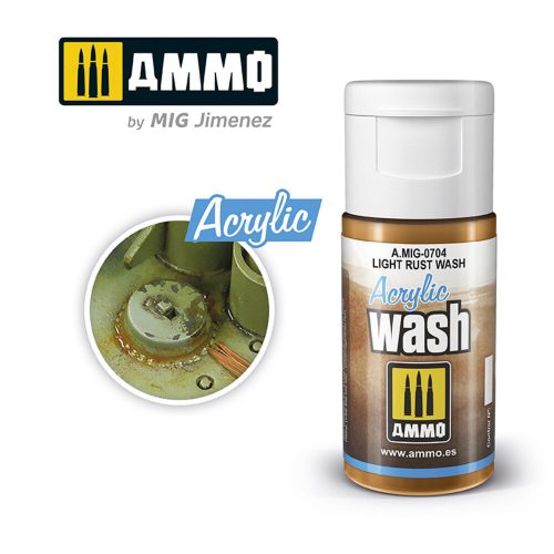 AMMO ACRYLIC WASH Light Rust Wash 15 ml (A.MIG-0704)