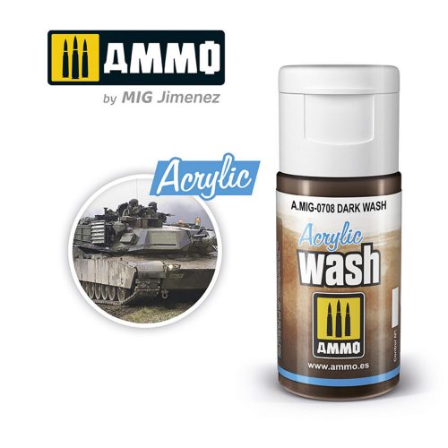 AMMO ACRYLIC WASH Dark Wash 15 ml (A.MIG-0708)