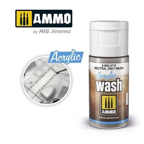 AMMO ACRYLIC WASH Neutral Grey Wash 15 ml (A.MIG-0710)