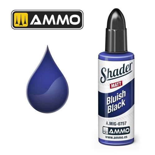 AMMO MATT SHADER Bluish Black (A.MIG-0757)