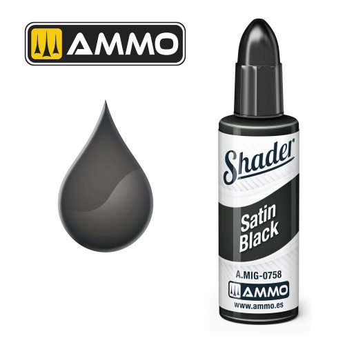 AMMO MATT SHADER Satin Black (A.MIG-0758)