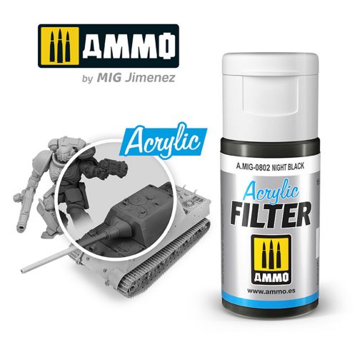 AMMO ACRYLIC FILTER Night Black 15 ml (A.MIG-0802)