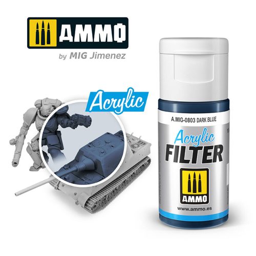 AMMO ACRYLIC FILTER Dark Blue 15 ml (A.MIG-0803)