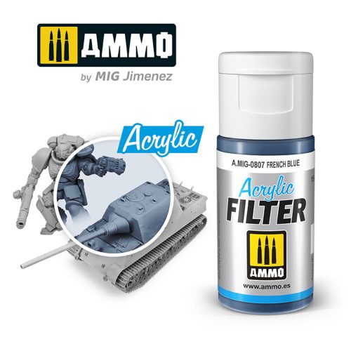 AMMO ACRYLIC FILTER French Blue 15 ml (A.MIG-0807)