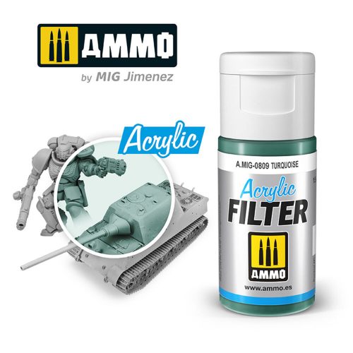 AMMO ACRYLIC FILTER Turquoise 15 ml (A.MIG-0809)