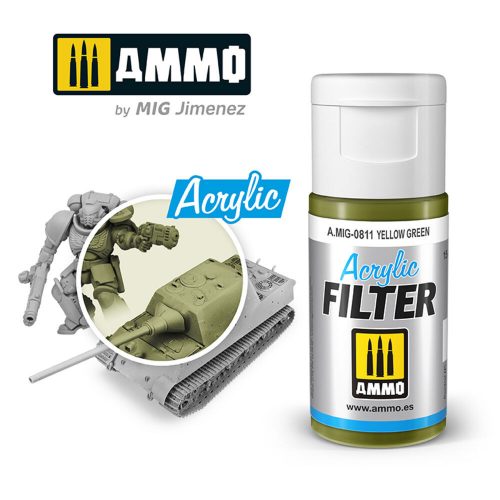 AMMO ACRYLIC FILTER Yellow Green 15 ml (A.MIG-0811)