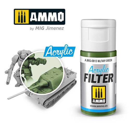 AMMO ACRYLIC FILTER Military Green 15 ml (A.MIG-0813)