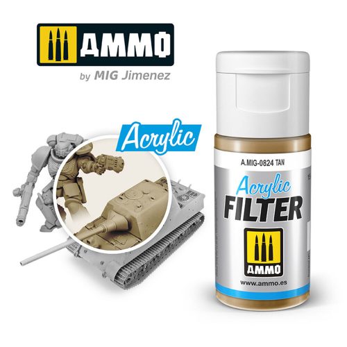 AMMO ACRYLIC FILTER Tan 15 ml (A.MIG-0824)