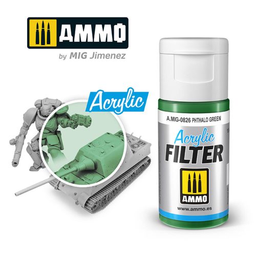 AMMO ACRYLIC FILTER Phthalo Green 15 ml (A.MIG-0826)