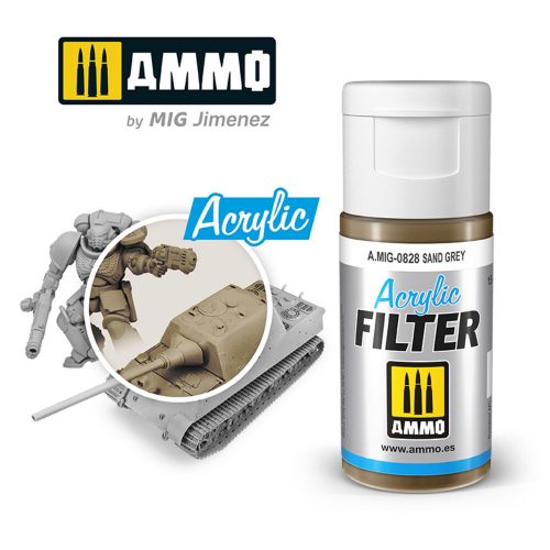 AMMO ACRYLIC FILTER Sand Grey 15 ml (A.MIG-0828)