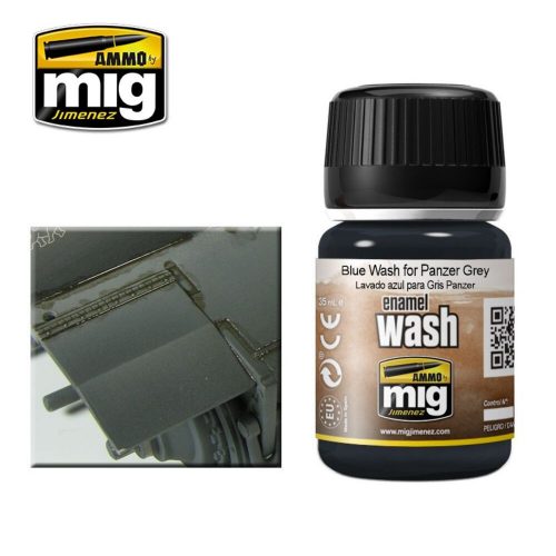 AMMO Blue ENAMEL WASH for Panzer Grey 35 ml (A.MIG-1006)