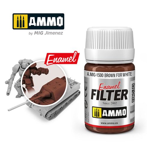 AMMO ENAMEL FILTER Brown for White 35 ml (A.MIG-1500)